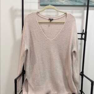 Express Soft Blush V-Neck Sweater